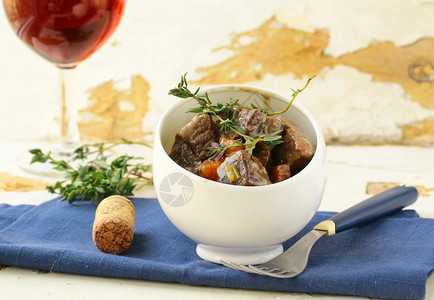 Boeufbourguignon传统的图片