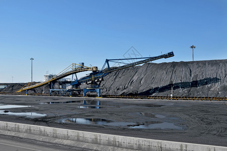 煤炭工业设施的特写背景图片