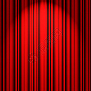 带有柔和灯光的红色剧院幕布背景图片