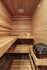 Sauna在郊区的住图片