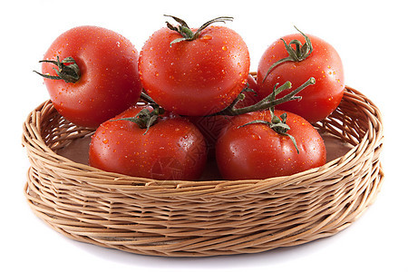 红西番茄在白色图片