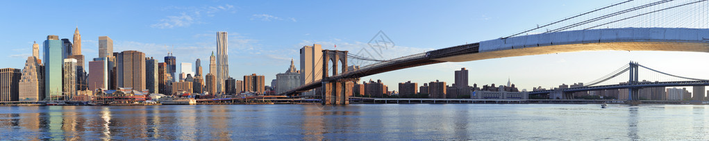 布鲁克林大桥和曼哈顿大桥图片
