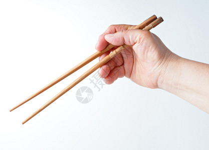 用筷子的手图片