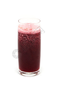 新鲜的cranberry苹果汁在高处的玻璃杯里与图片