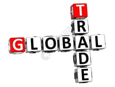 3D白色背景上的全球贸易图片