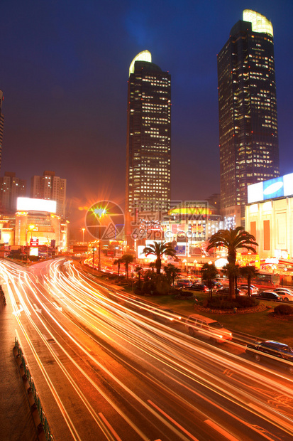 车流夜景图片