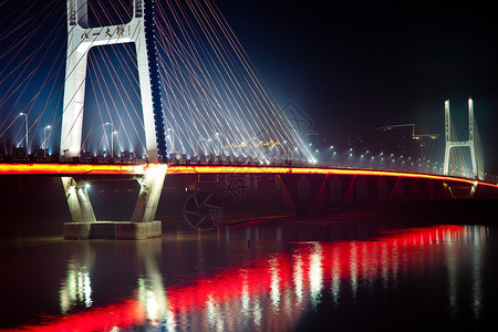 江西南昌大桥夜景图片