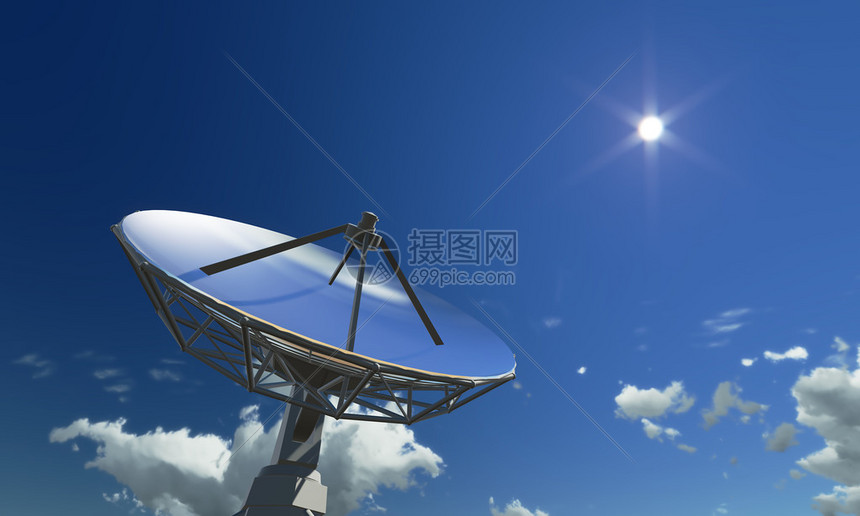 天空背景上的雷达高清图片下载-正版图片504708245-摄图网