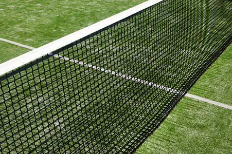 网球场的特写前面有网图片
