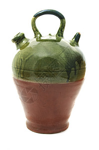 陶瓷制作一个典型的西班牙壶背景