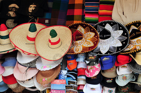 墨西哥墨西哥帽子店的胸帽和图片