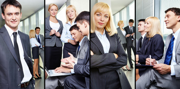 团体和企业领导人中工商界人士的融合工图片