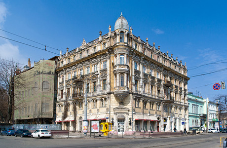 汽车·1乌克兰敖德萨历史建筑1背景