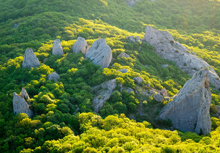 夏季山地景观图片