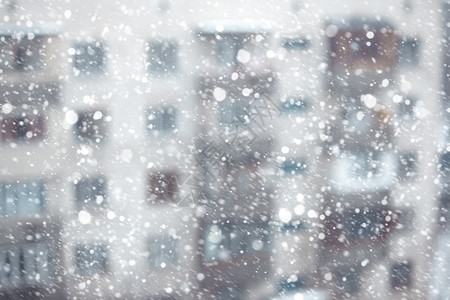 雪暴和住宅建筑背景摘要照片ACONF背景图片