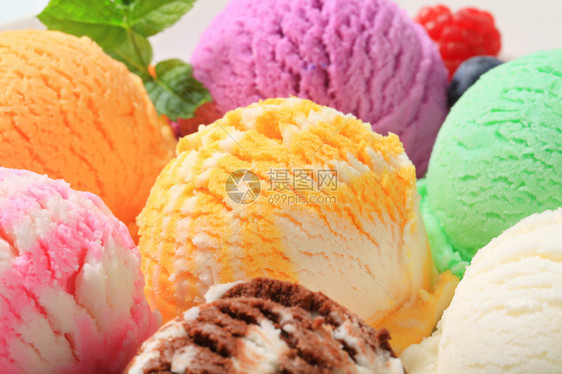 冰淇淋勺各种口味图片
