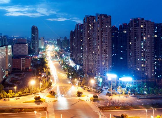 城市夜景鸟瞰图图片