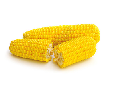 在白色背景上的玉米图片