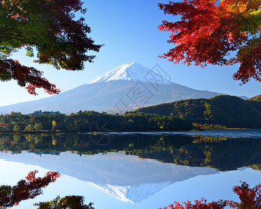 富士山红叶背景 富士山红叶摄影图片 富士山红叶壁纸 摄图网