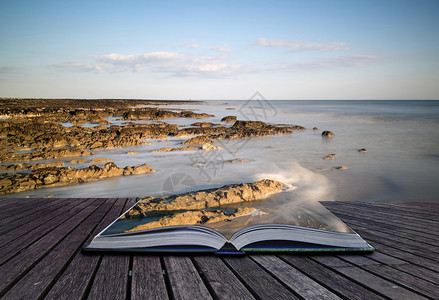 书苏斯涅特岩石海滩的景观图象创意概念页面图片