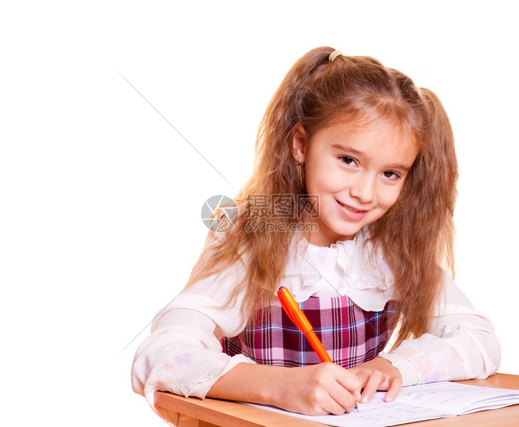做作业的小学校女孩高清图片下载-正版图片504769457-摄图网