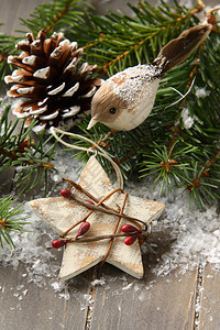 圣诞树的星和树枝的圣诞作文背景图片