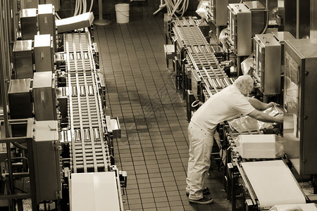 俄勒冈奶酪厂的工厂生产线背景图片