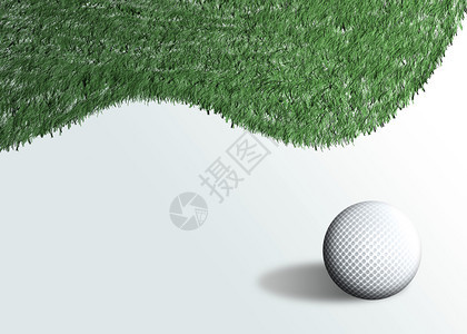 高尔夫球和绿色图片