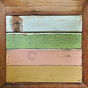 木制框架中的复古彩色木质背景图片