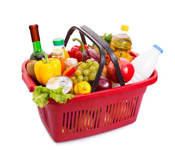 水果和蔬菜全篮子食品组装图片