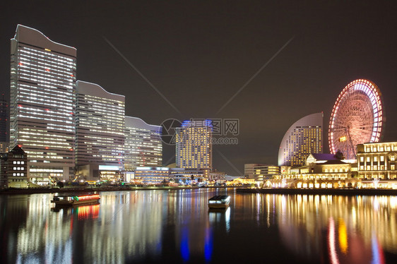 横滨天际线夜景图片