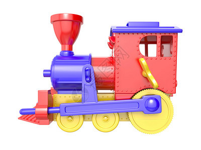 白色背景的玩具火车图片