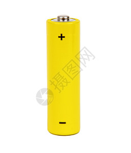 黄色小电池有正负号图片