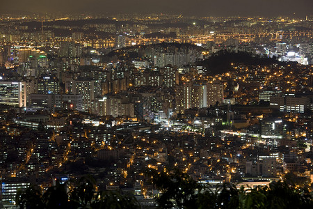 韩国美丽的夜景图片