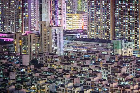 深圳黄昏的城市天际线背景图片