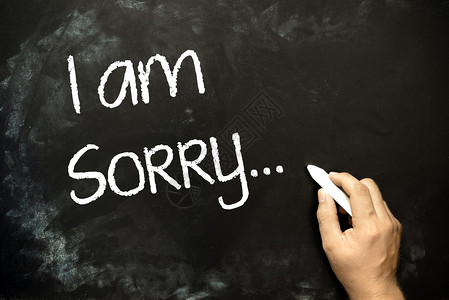 商务手写我很抱歉的概念图片