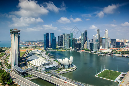 白天早晨的新加坡城市景观图片
