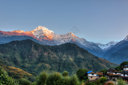 尼泊尔Annapurna地区的Ghandruk村图片