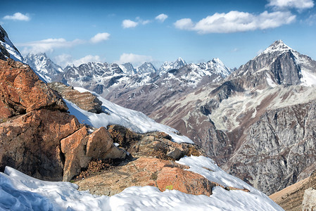 张家口滑雪Dombai俄罗斯北高加索库班盆地卡拉恰伊背景