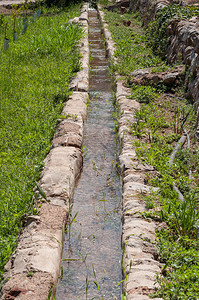 农田灌溉用渠水图片