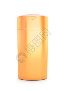 橙色化妆品包装塑料洗发水或淋浴胶瓶模板供设计之用图片