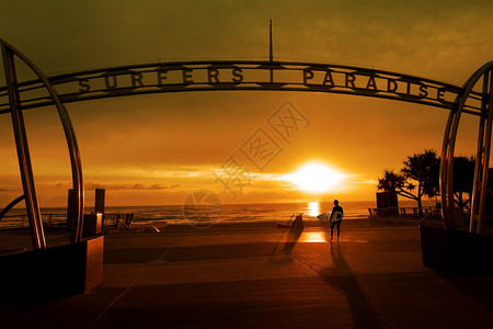 在澳洲昆士兰的Surfers天堂海岸图片