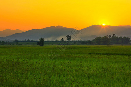 山后夕阳图片