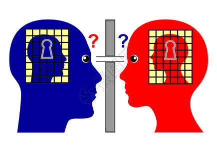 两个人在第一次约会时互相认识的概念标志图片