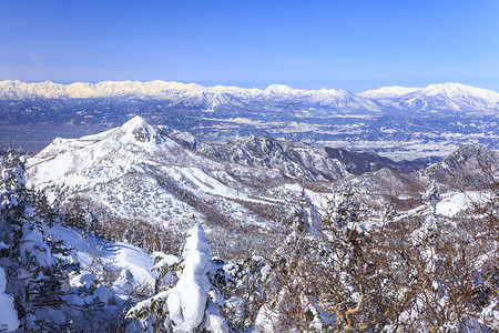 张家口滑雪日本长野长野冬季的志背景