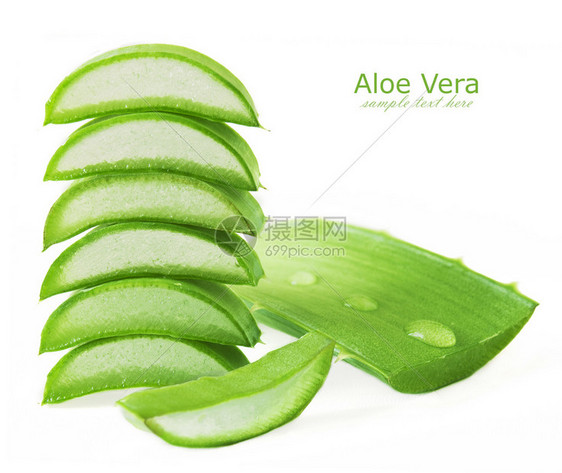 AloeVera叶子白图片