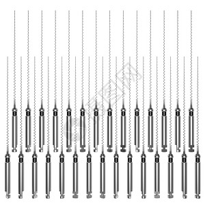 用于孤立白背景的牙科根导管填充器的内碘化工具照片图片