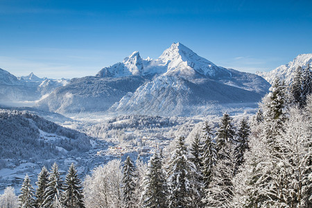 张家口滑雪德国巴伐利亚州贝希特斯加登公园背景