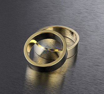 黄金结婚戒指珠图片