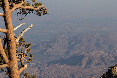 加利福尼亚Catherella河谷的山谷和周围山脉的景象图片